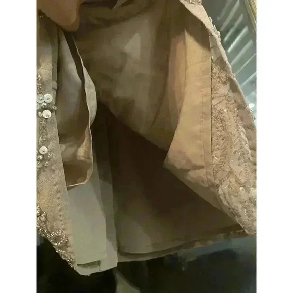 Mac Duggal Sleeveless Midi Dress 14 Embellished High Neck Lilac Beaded Formal - Picture 8 of 16